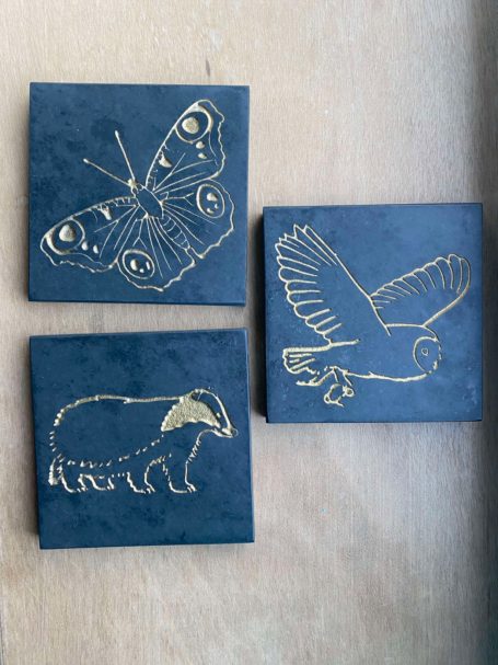 10 Nature trail plaques etched in slate for the National Trust